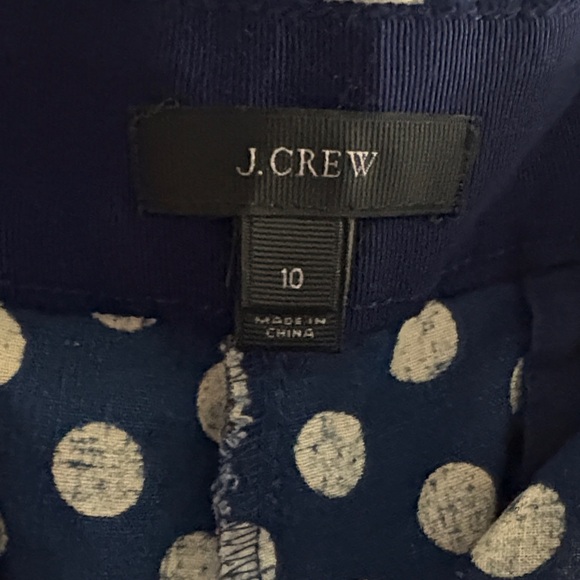 J. Crew High Waist Polka Dot Shorts - Navy and White - Picture 12 of 13